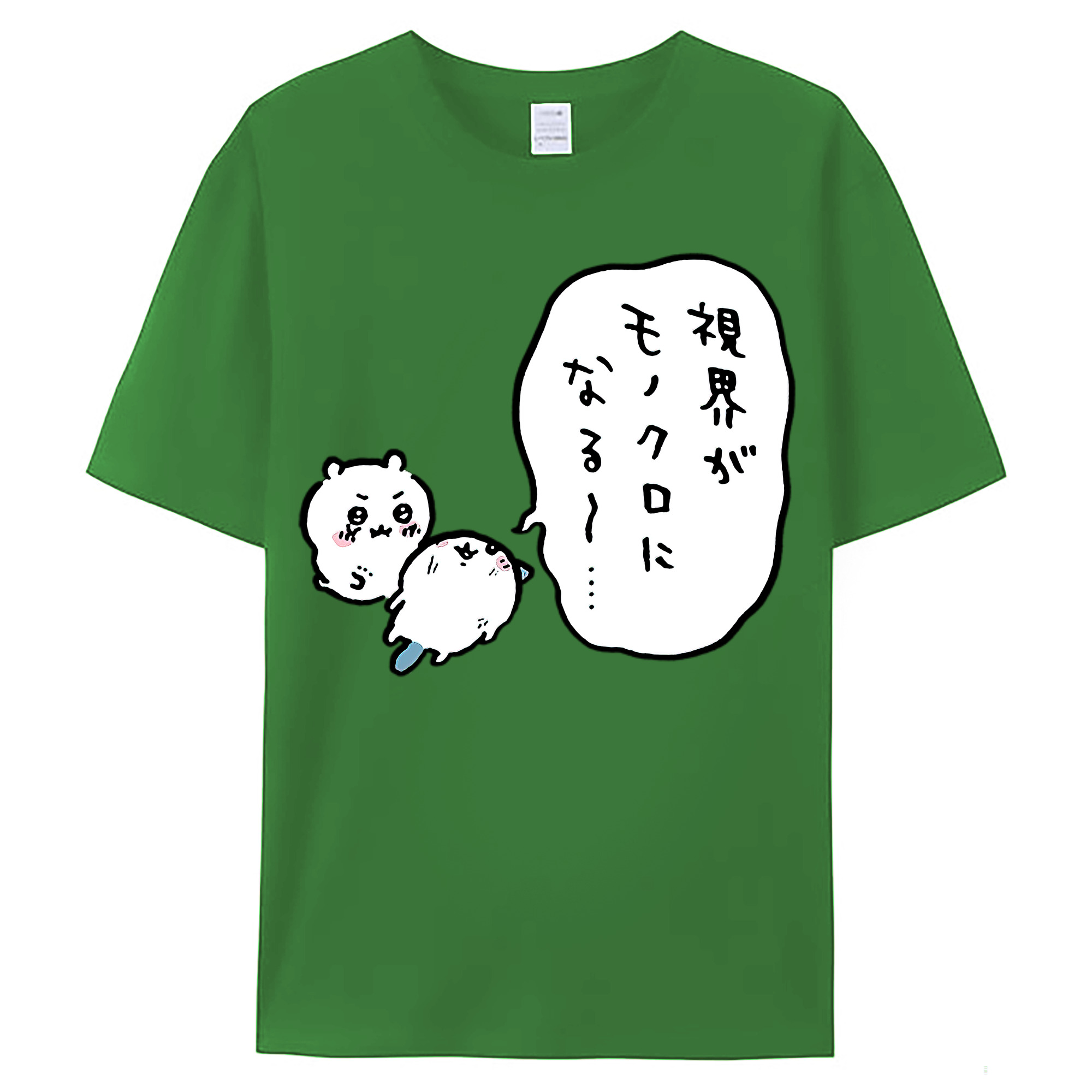 （画像用） ちいかわ ちいかわ Chii-kawa chiikawa レディースカジュアルプリントTシャツ（綿100％）